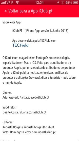 Captura de ecrã do iPhone 5