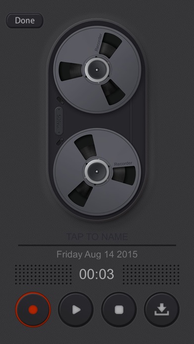Screenshots of Voice Manager for Audio Recording, Playback, Trimming and Sharing for iPhone
