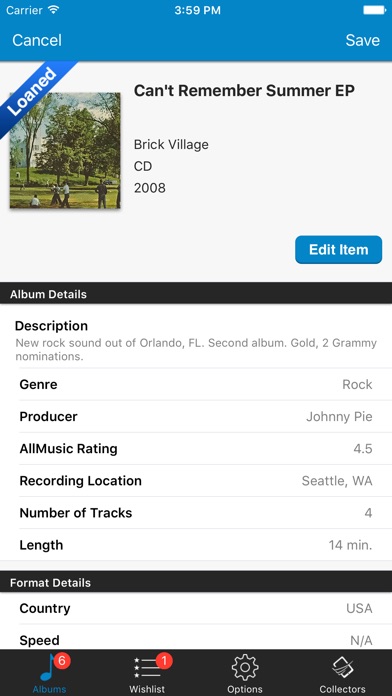 Music Collector Datab... screenshot1
