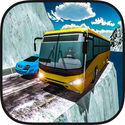 極端な観光雪コーチ バス ドライバー シミュレータの 3 D