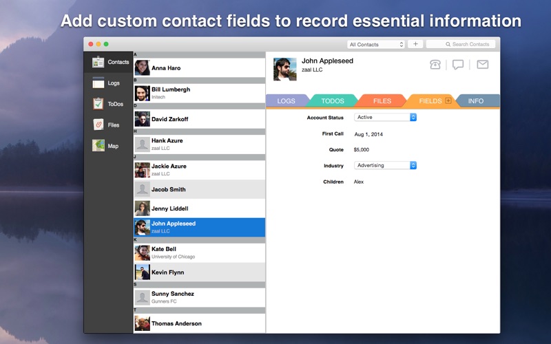 crm contacts journal manager