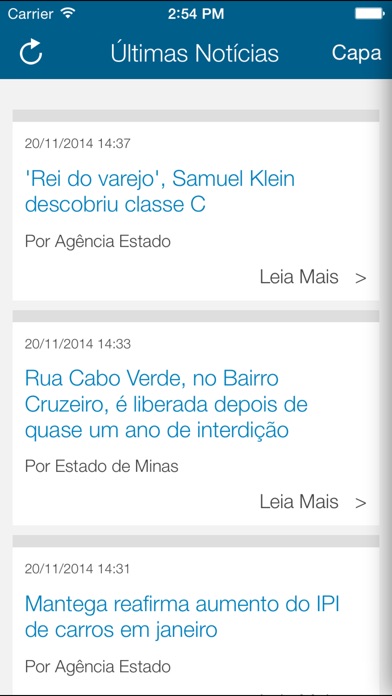 Captura de tela do iPhone 3