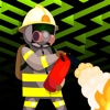 Fireman Line Up Vector - PRO - Feuerwehrmann bei brennenden Fallout Flucht Puzzle