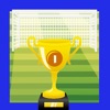 Oneクレイジーシャドウゲームのサッカーのサッカーキッズ、ボールを持つ選手カップと目標