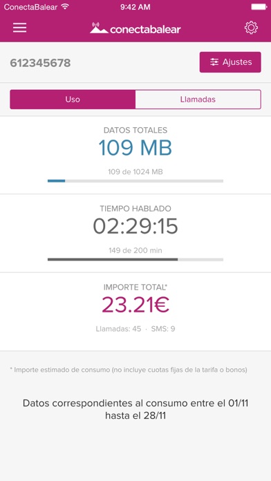 Captura de pantalla del iPhone 3
