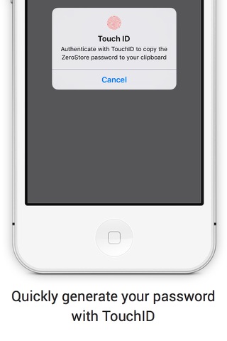 ZeroStore - password storage, without the storage screenshot