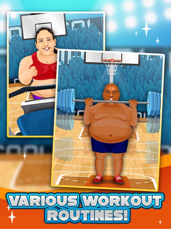 Screenshots of Basketball Fat to Fit Gym - real sports stars jump-ing & run shoot toss game for kids! for iPad