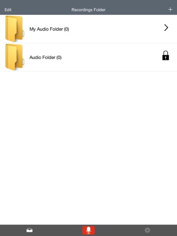 Screenshots of Voice Manager for Audio Recording, Playback, Trimming and Sharing for iPad