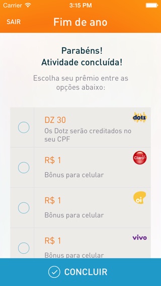 Captura de tela do iPhone 4