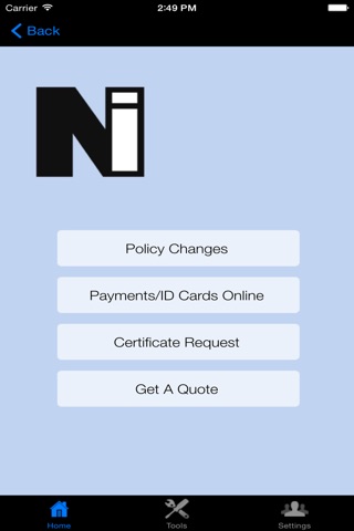 Screenshot of Noveri Insurance
