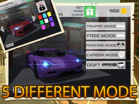 Screenshots of City Traffic Car Driving Parking Career Simulator for iPad