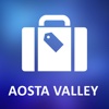 Aosta Valley, Italy Detailed Offline Map aosta italy 