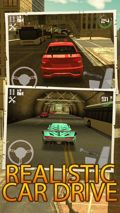 Screenshots of City Traffic Car Driving Parking Career Simulator for iPhone