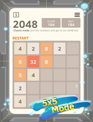 2048 Number Puzzle game + Best 2048 app with unlimited undo feature, 5x5 mode, time survival mode plus #1 multiplayer для iPad