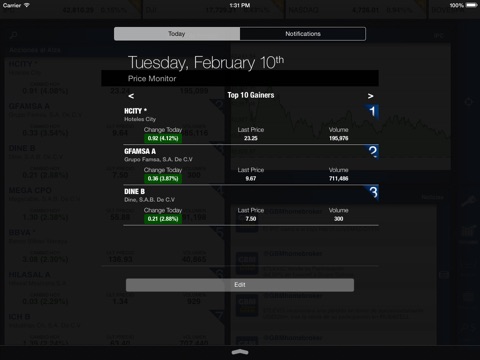 Captura de pantalla del iPad 3