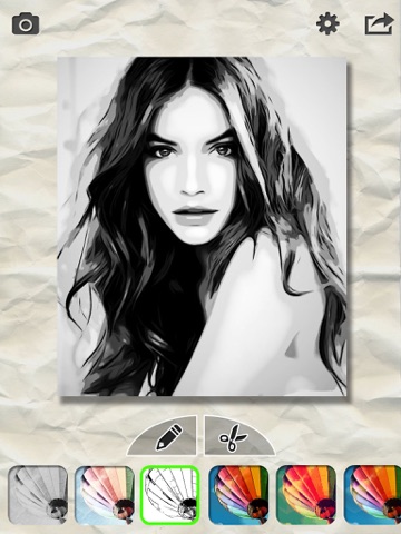 Screenshots of Pencil Sketch Pad - My Cartoon Effects Filter Booth & Portrait Photo Editor for iPad