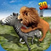 African Wild Lion Sim 3D - réel Safari roi chasse au cerf sur les montagnes de neige en hiver