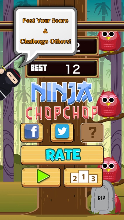 Ninja Chop Wood: Test your speed & reflex game by Teoh Wye Shan