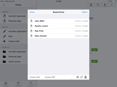Captura de pantalla del iPad 3
