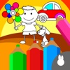kids coloring book games - free Preschool learning graffiti