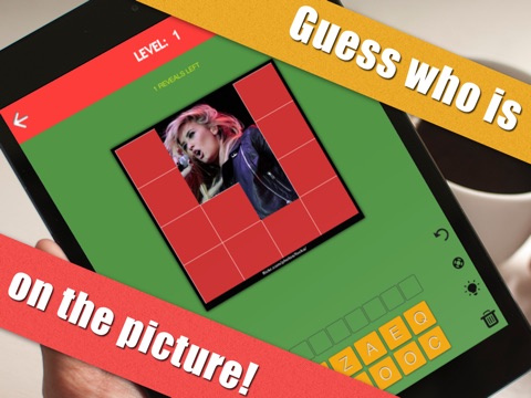 Screenshots of Guess My Celeb - Guess who's the famous celebrity in this word trivia quiz game for iPad
