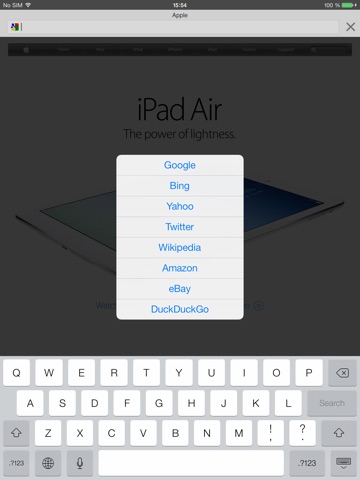 Screenshots of VanillaSurf for iPad