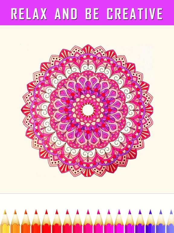 Screenshots of FREE Adult Coloring Book - Color Therapy Page for Anti-Stress Relief for iPad