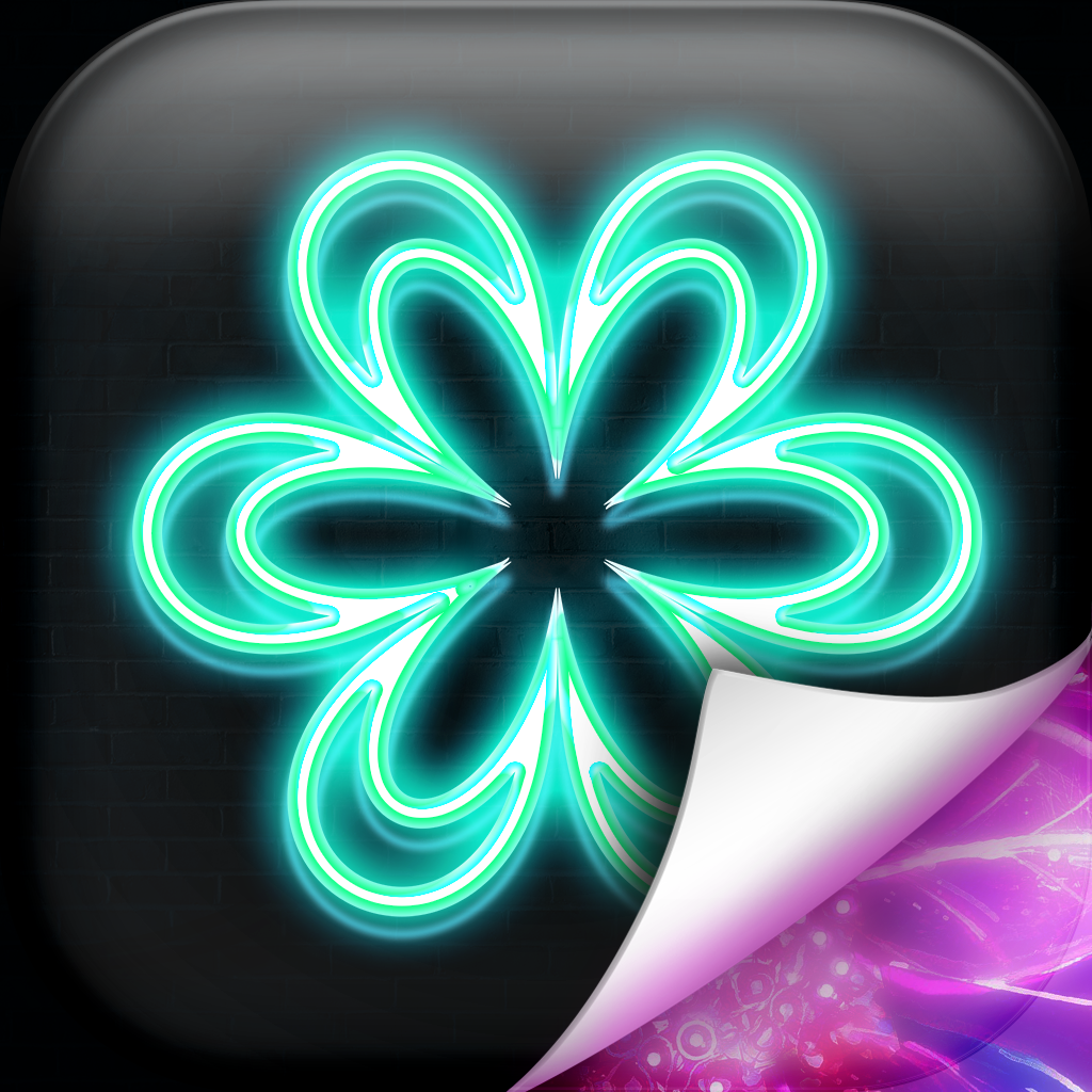 Neon Flower Wallpapers Free – Glow.ing Background Picture.s and HD Lock Screen Themes App Icon