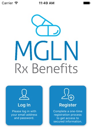 MGLN Rx Benefits screenshot