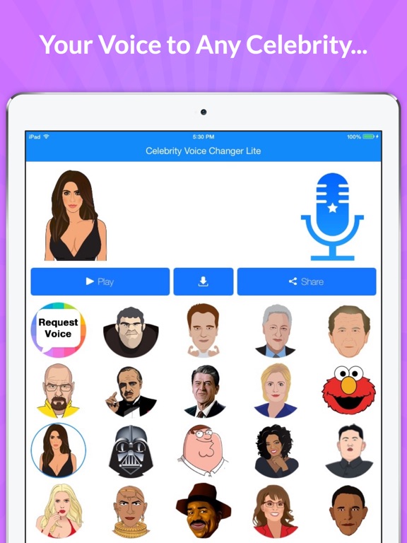 Screenshots of Celebrity Voice Changer - Funny Voice FX Soundboard Free for iPad