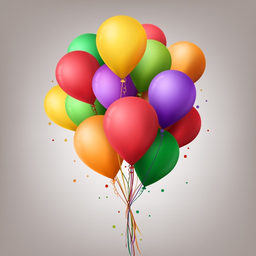 Animated Balloons Text Sticker By salma akter