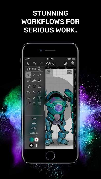 Screenshot do app Vectornator Pro