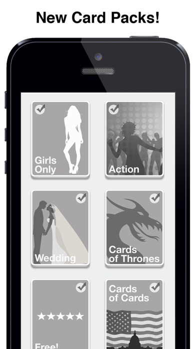 Screenshots of Black Cards for iPhone