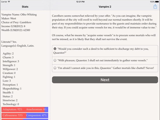 Choice of the Vampire: The Fall of Memphis для iPad