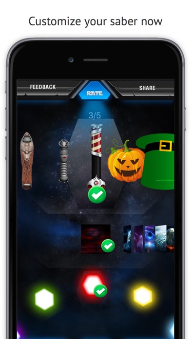 Screenshots of Crystal Saber of Light - The ultimate light saber experience in your pocket for iPhone