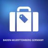 Baden-Wuerttemberg Germany Detailed Offline Map baden baden germany genealogy 