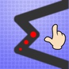 Tap and turn on the zigzag line