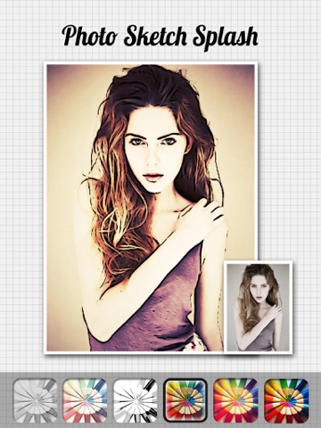 Screenshots of Photo Sketch Splash - My Pencil Drawing with Portrait Filter Effects for iPad
