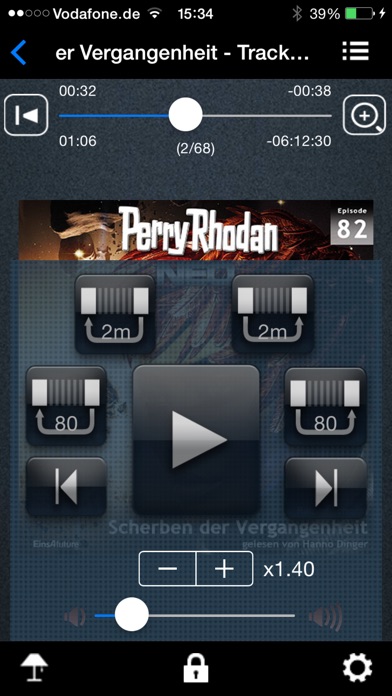 Audiobook and Podcast Player Screenshot on iOS