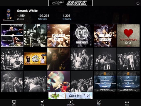 Screenshots of URL for iPad