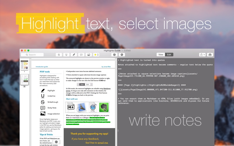 Highlights for Mac 1.5.1 破解版 - 优秀的PDF浏览和标注工具