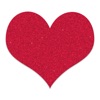 Glitter Heart Stickers