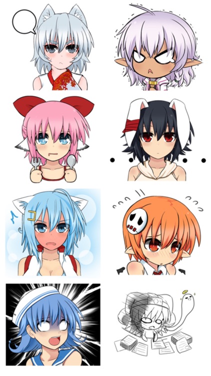 Anime Girls Pack Emoji Stickers For Imessage By Ayan Nurmaganbetov