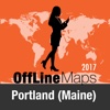 Portland (Maine) Offline Map and Travel Trip Guide large map of maine 